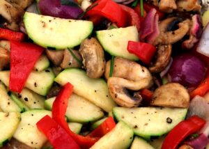 Grilled veggies for beautiful black skin